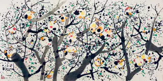 Wu Guanzhong 吳冠中, Pomegranates 石榴, 1992