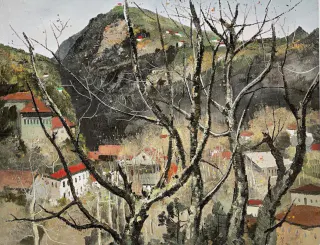Wu Guanzhong 吳冠中, The Lu Mountains 廬山, 1974