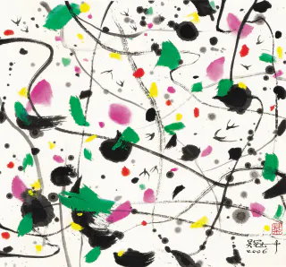 Wu Guanzhong 吳冠中, Swallows Flying 燕飛, 2006