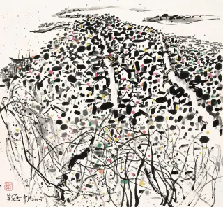 Wu Guanzhong 吳冠中, The Hometown of Lu Xun 魯迅故鄉, 2005
