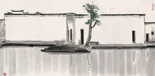 Wu Guanzhong 吳冠中, A Pair of Swallows 雙燕, 1981